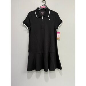 Tommy Bahama Womens Black Active Polo Dress Quarter Zip UPF 50 Size M NWT